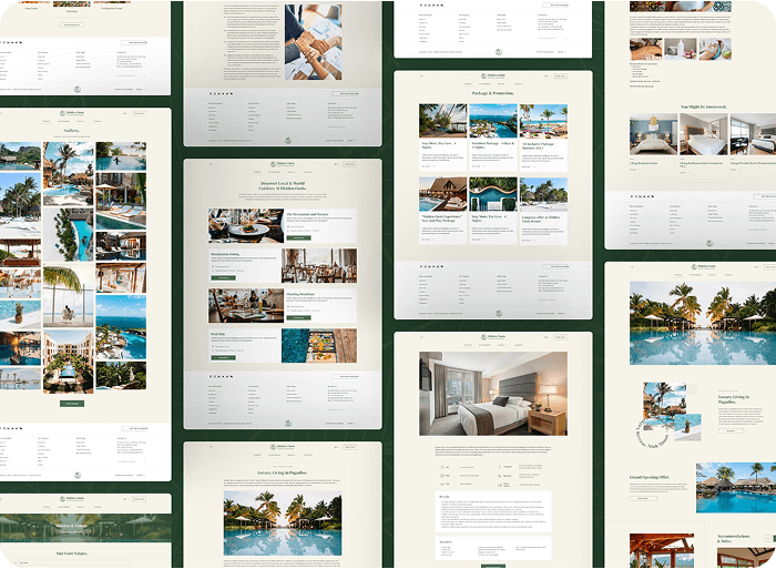 Hidden Oasis - Hotel & Resort Website